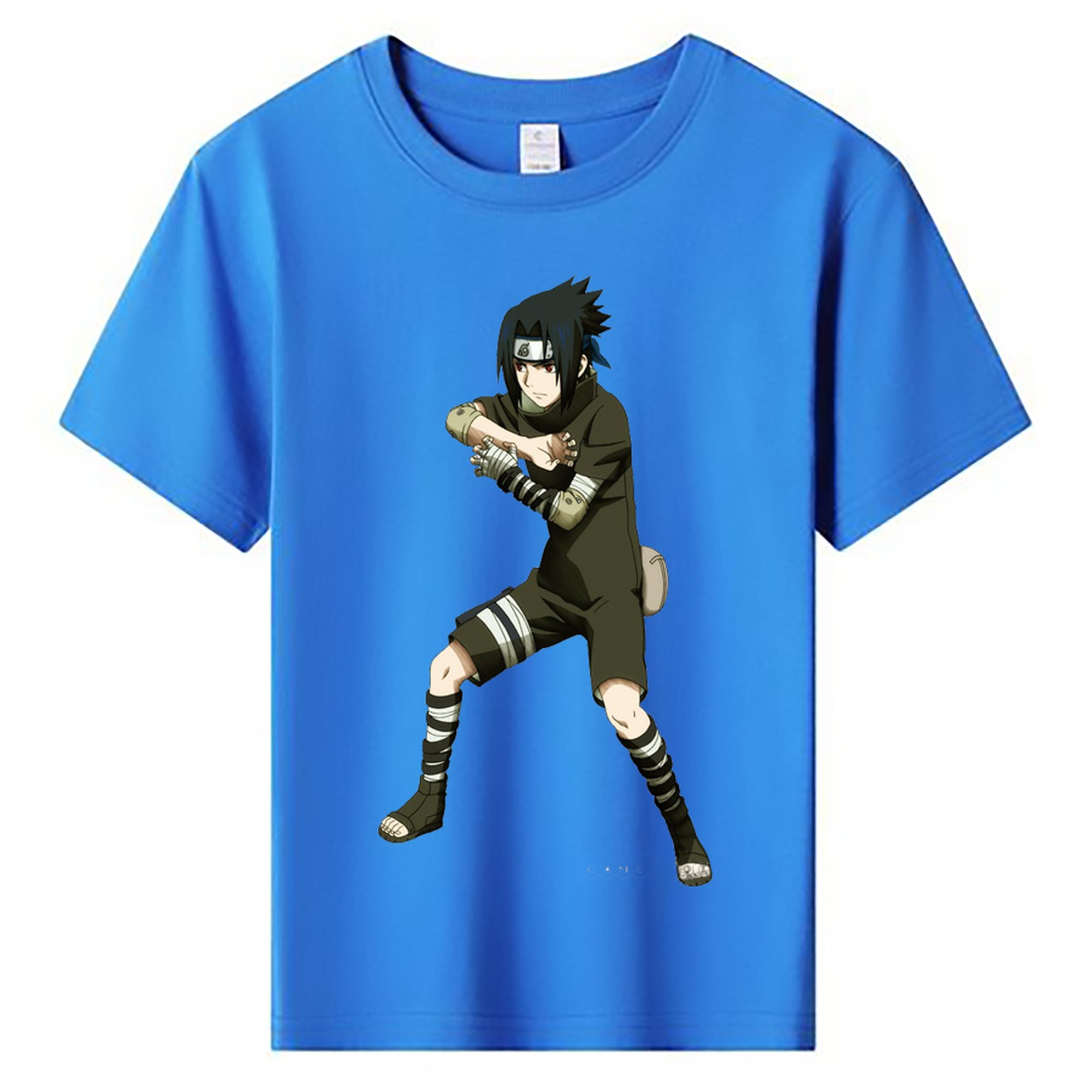 （画像用） NARUTO -ナルト- うちは サスケ Uchiha Sasuke 綿100％キッズTシャツ（フロントプリント）